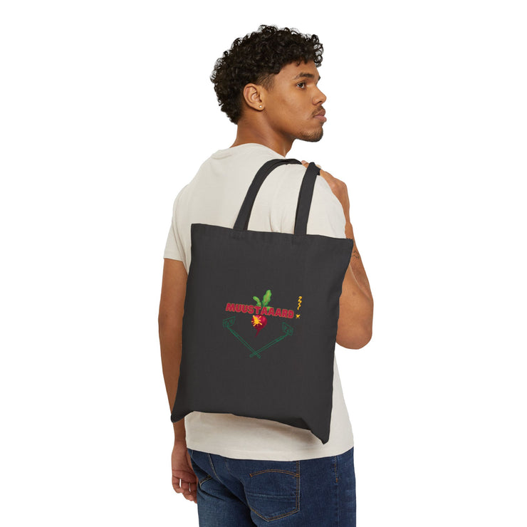 Mustard!  Cotton Canvas Tote Bag