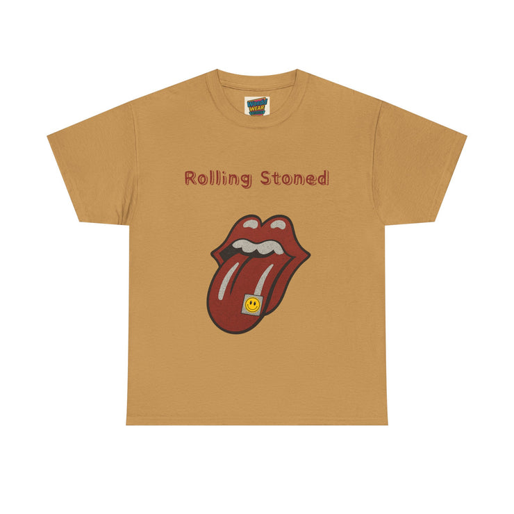 Brown Gold Vintage Rolling Stoned graphic tee, unisex retro style t-shirt for men and women 
