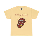 Peach Yellow Vintage Rolling Stoned graphic tee, unisex retro style t-shirt for men and women 