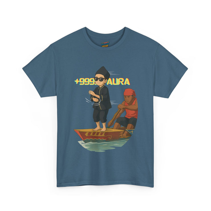 Aura Farming +9999 unisex t-shirt featuring Gen Z and Gen Alpha slang, streetwear fashion tee for stacking aura, confidence, and drip.