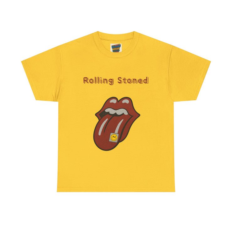 Gold Vintage Rolling Stoned graphic tee, unisex retro style t-shirt for men and women 