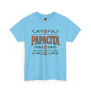 Blue Papacita unisex heavy cotton graphic t-shirt, cool dad gift for Father’s Day, casual streetwear tee for celebrations and everyday wear