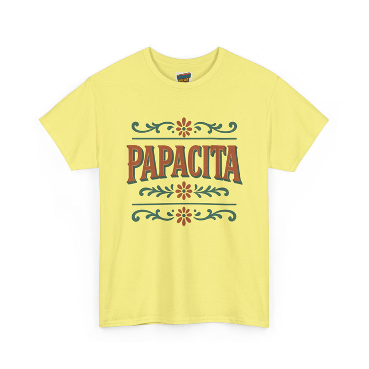 Papacita unisex heavy cotton graphic t-shirt, cool dad gift for Father’s Day, casual streetwear tee for celebrations and everyday wear