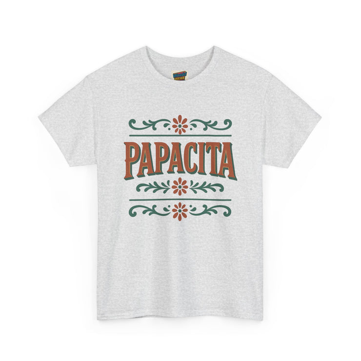 Papacita unisex heavy cotton graphic t-shirt, cool dad gift for Father’s Day, casual streetwear tee for celebrations and everyday wear