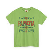 green Papacita unisex heavy cotton graphic t-shirt, cool dad gift for Father’s Day, casual streetwear tee for celebrations and everyday wear