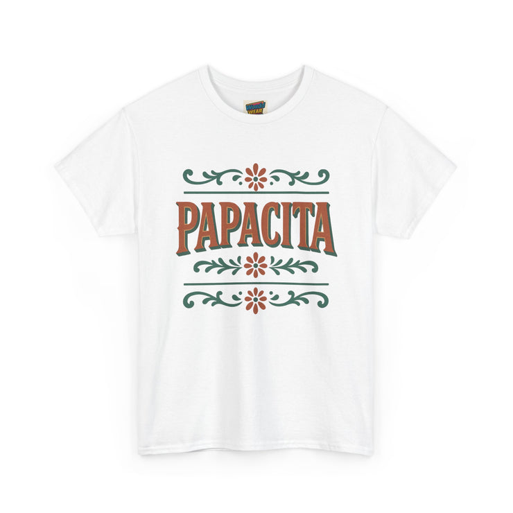 Papacita unisex heavy cotton graphic t-shirt, cool dad gift for Father’s Day, casual streetwear tee for celebrations and everyday wear